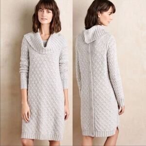 Anthropologie Sparrow Sweaterdress Medium Merino Wool Gray ComfyCore Bohemian
